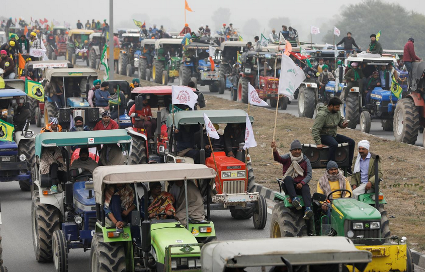 Farmers block expressway near Indian capital to protest Modi’s new laws